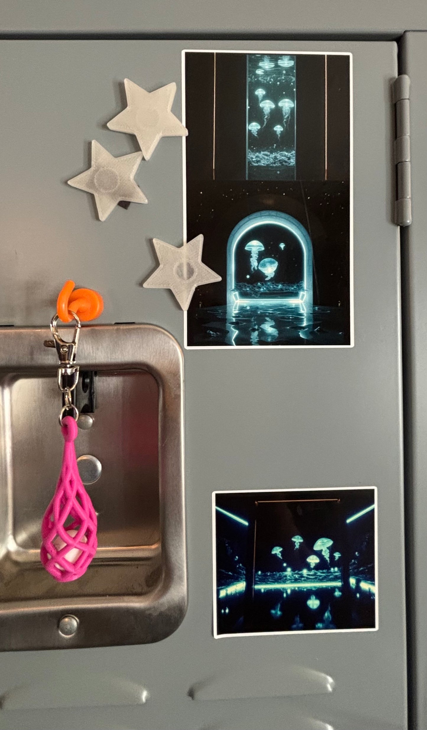 12Pcs Strong Star Refrigerator Magnets - Holographic | 3D Decorative Magnets for Kitchen, Locker or Office