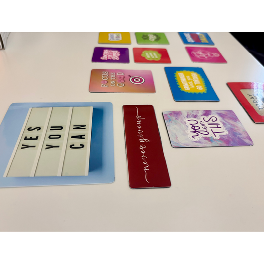 11 Pcs Inspirational Magnets Square and Rectangle Positive Affirmations