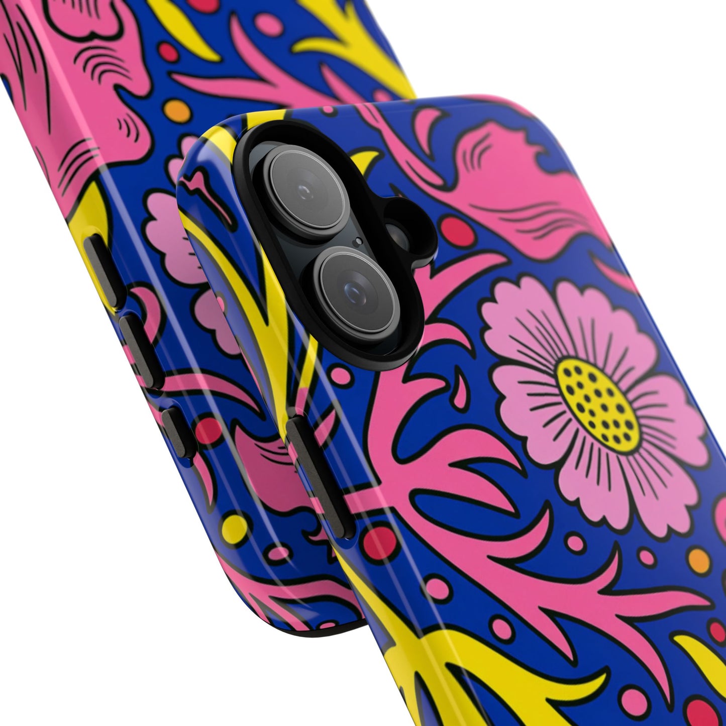 Floral Pop Tough Case — Bright Pink & Yellow Floral Phone Cover