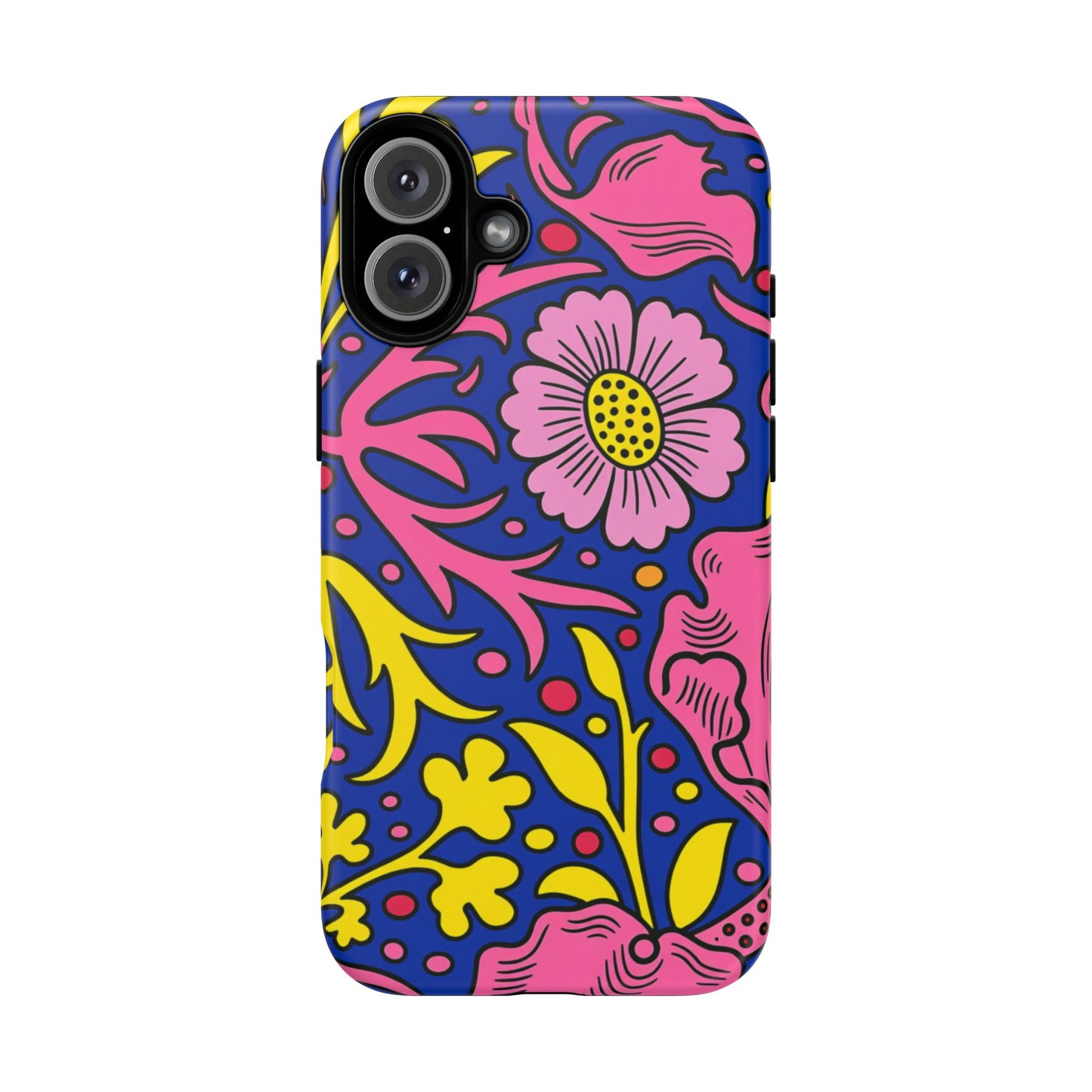 Floral Pop Tough Case — Bright Pink & Yellow Floral Phone Cover