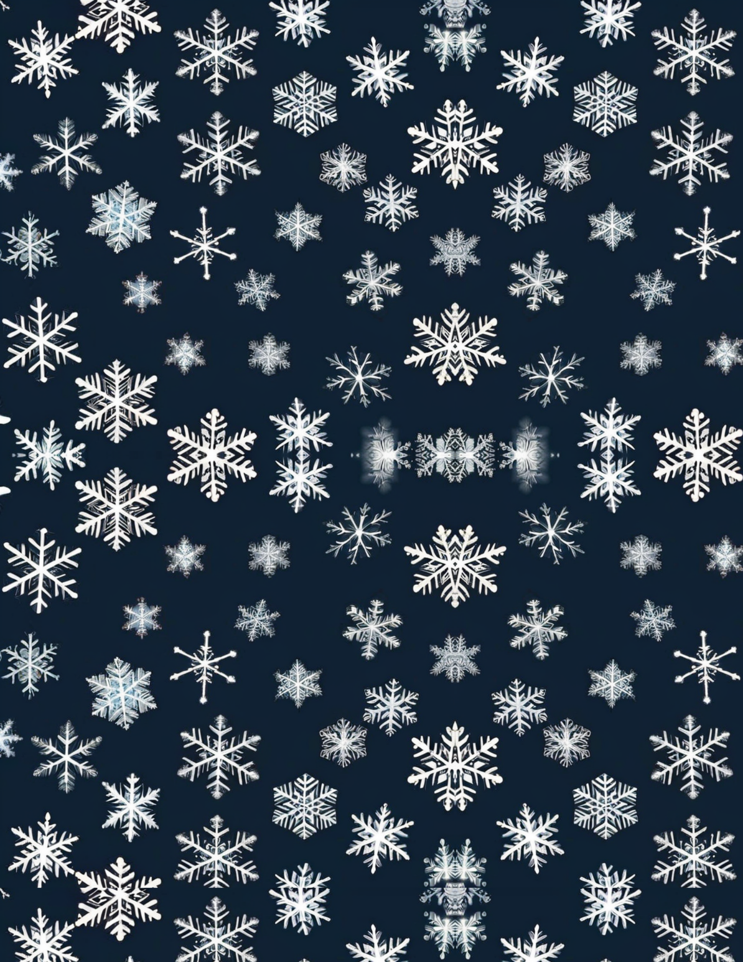 Magnetic Locker Wallpaper - Snowflakes