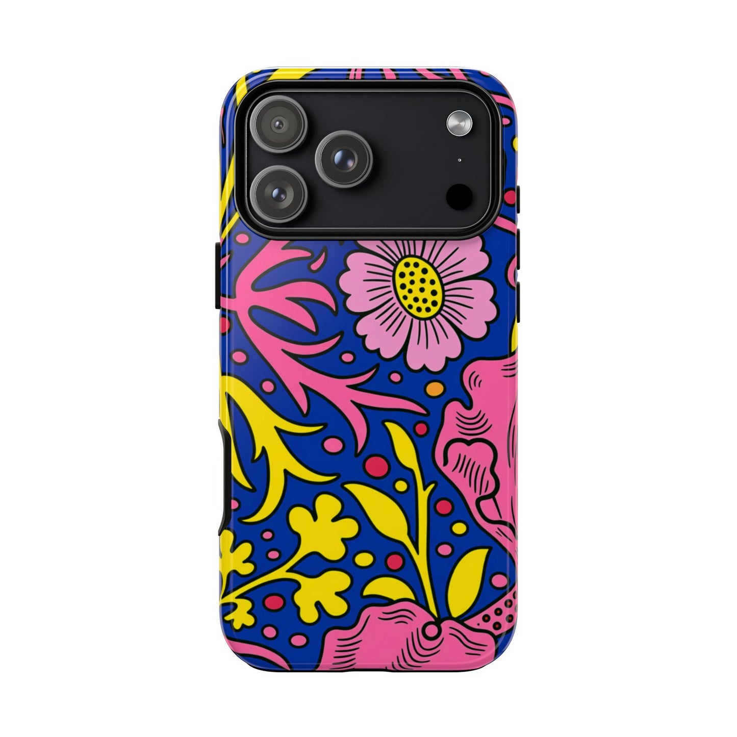 Floral Pop Tough Case — Bright Pink & Yellow Floral Phone Cover