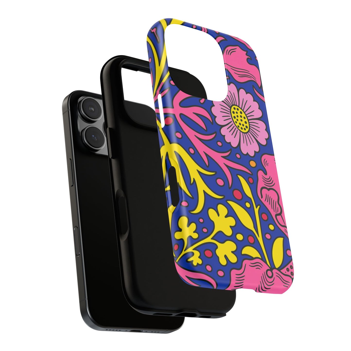 Floral Pop Tough Case — Bright Pink & Yellow Floral Phone Cover