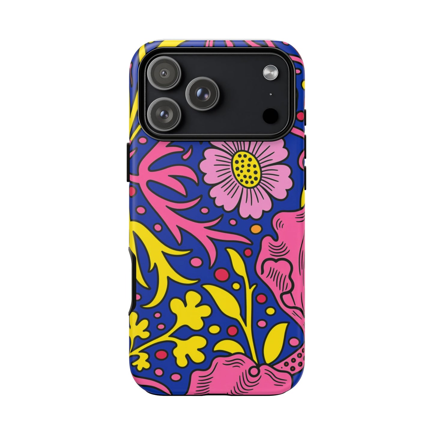 Floral Pop Tough Case — Bright Pink & Yellow Floral Phone Cover