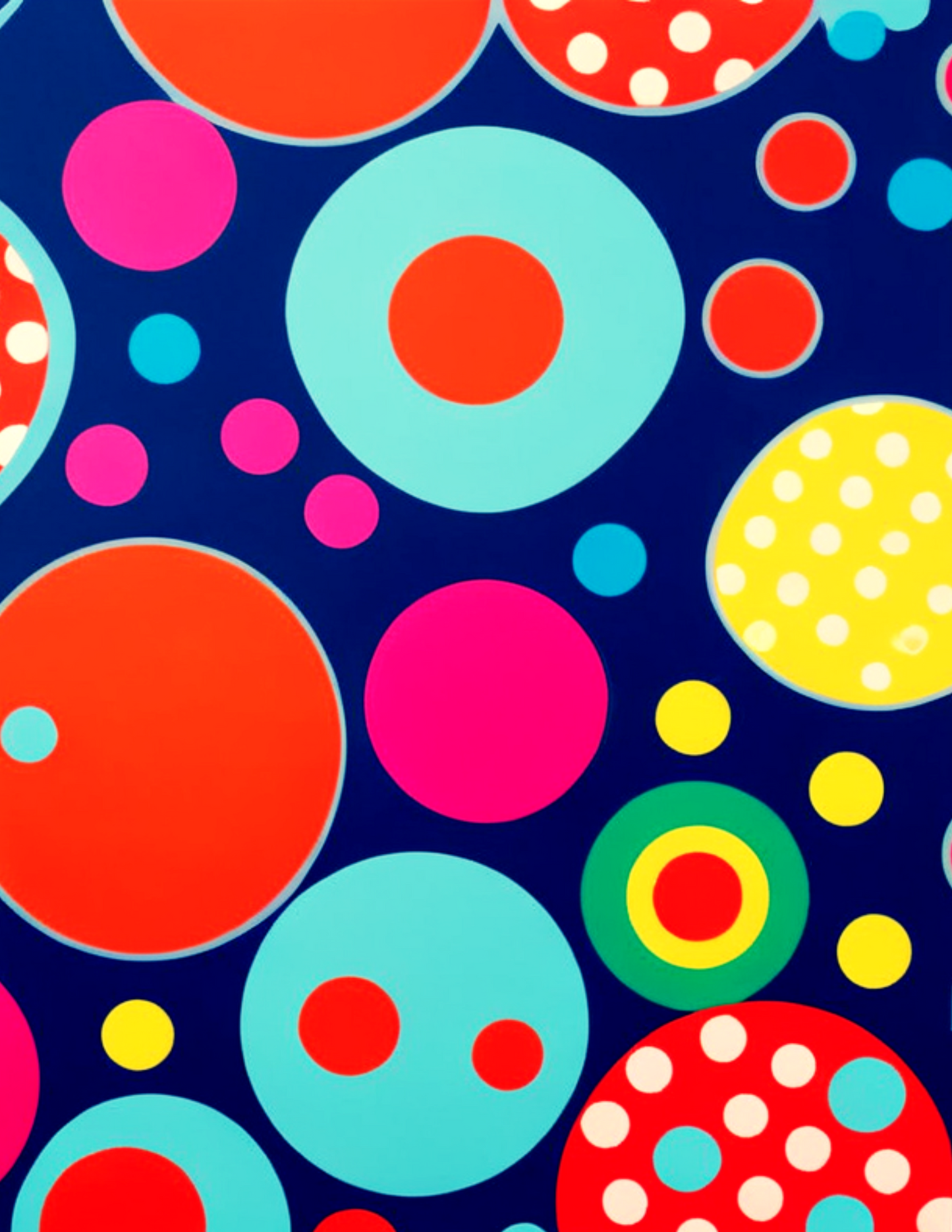 Magnetic Locker Wallpaper - Vibrant Dots