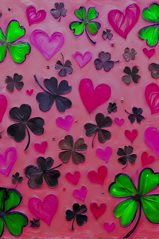St. Patrick’s Day Art Print - Pink and Green