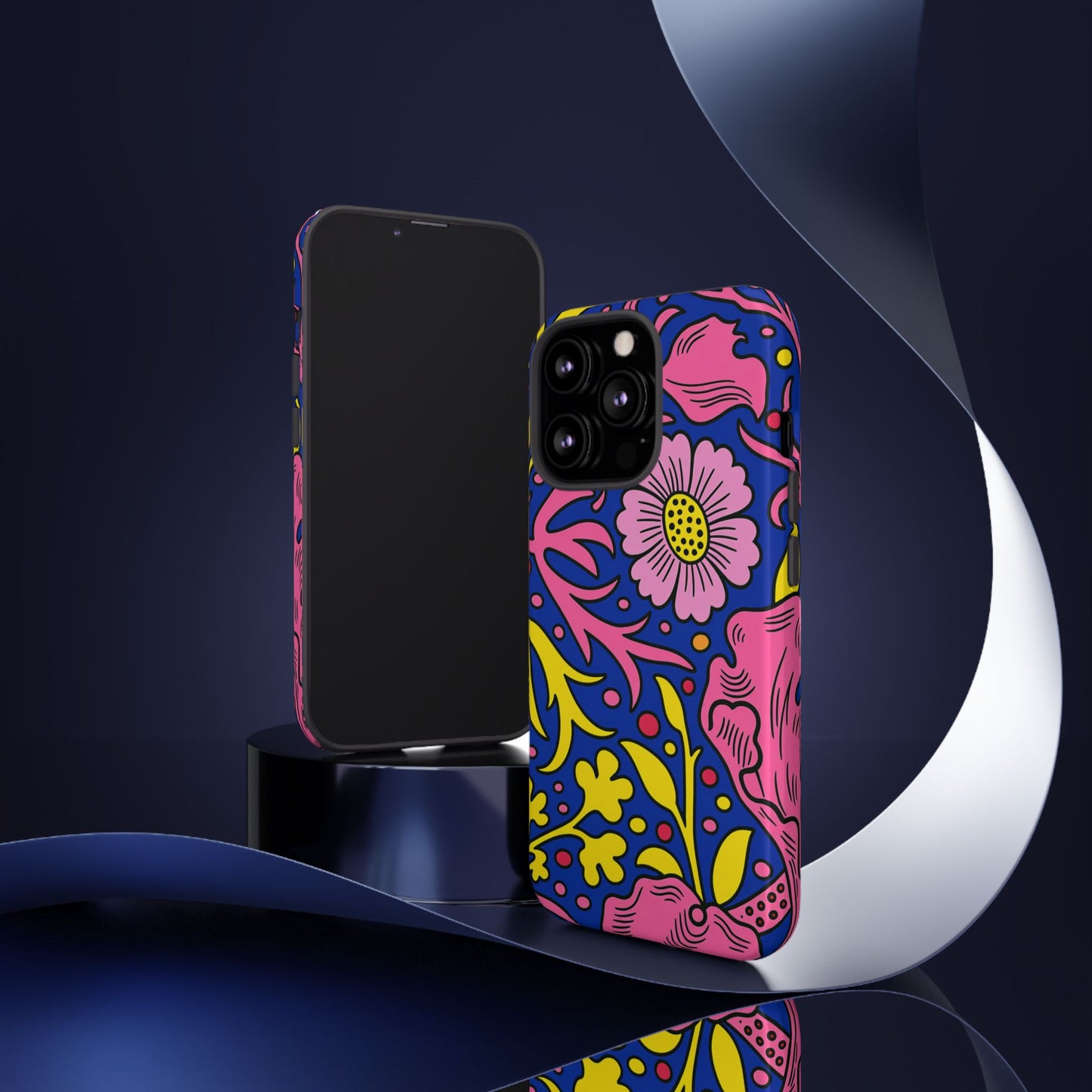 Floral Pop Tough Case — Bright Pink & Yellow Floral Phone Cover