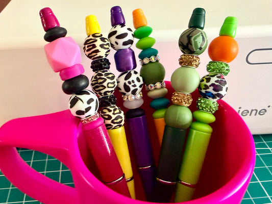 Beaded Pens Letter Opener Bottle Opener or Badge Reel