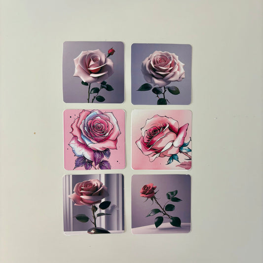 Rose Stickers - Vinyl Hand Cut