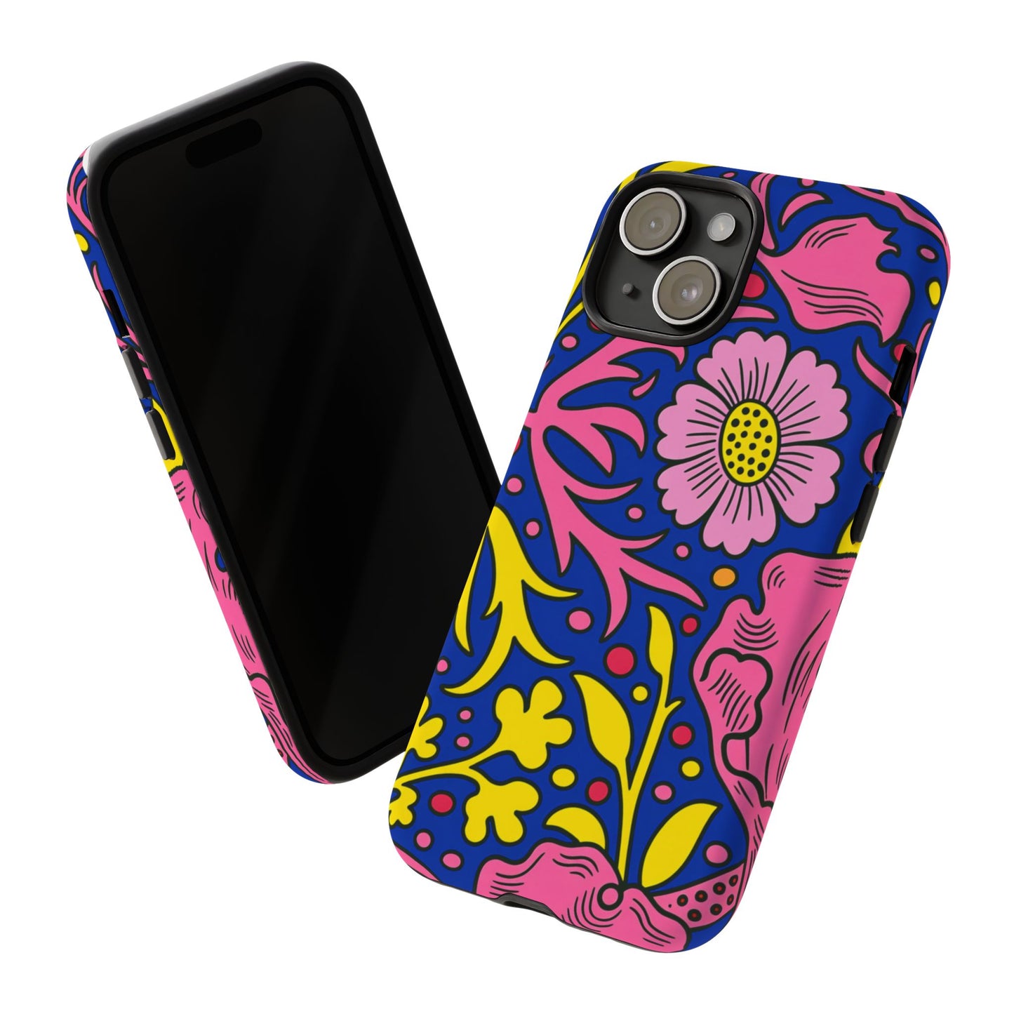 Floral Pop Tough Case — Bright Pink & Yellow Floral Phone Cover