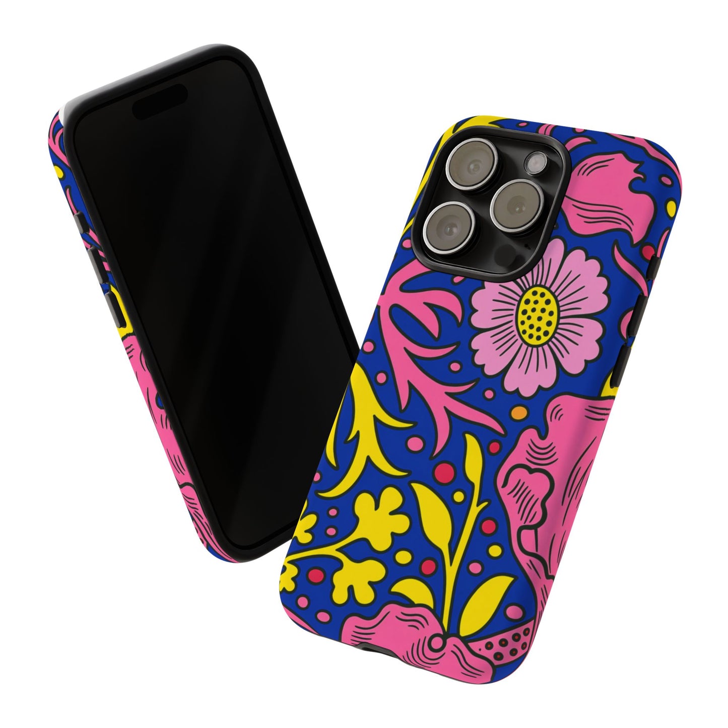 Floral Pop Tough Case — Bright Pink & Yellow Floral Phone Cover