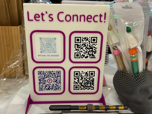 Multi QR Code Social Media & Payment Sign | Payment Sign | Custom Business Name