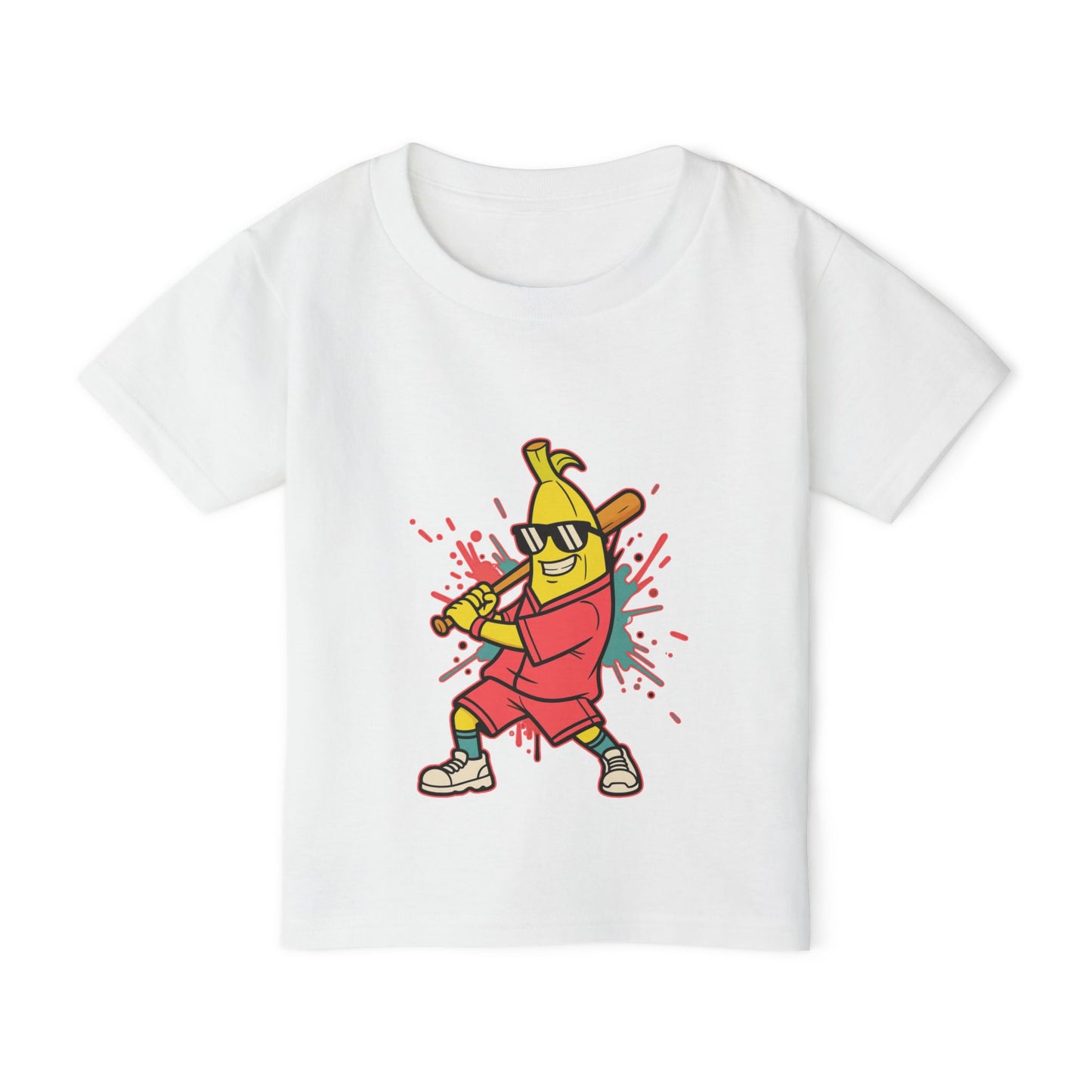 Toddler T‑Shirt — Cool Banana Baseball Player Graphic Tee for Kids