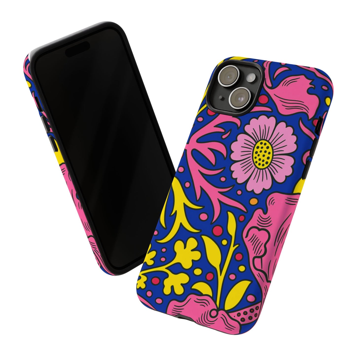 Floral Pop Tough Case — Bright Pink & Yellow Floral Phone Cover