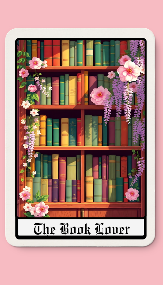 The Book Lover Large Tarot Card Style Stickers - Set of 2