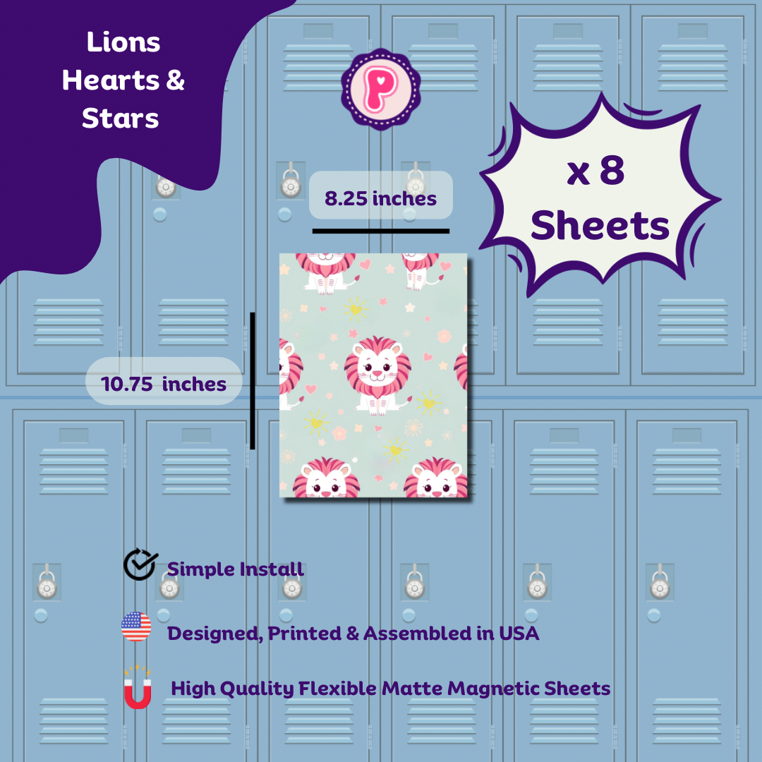 Magnetic Locker Wallpaper Pink Animals