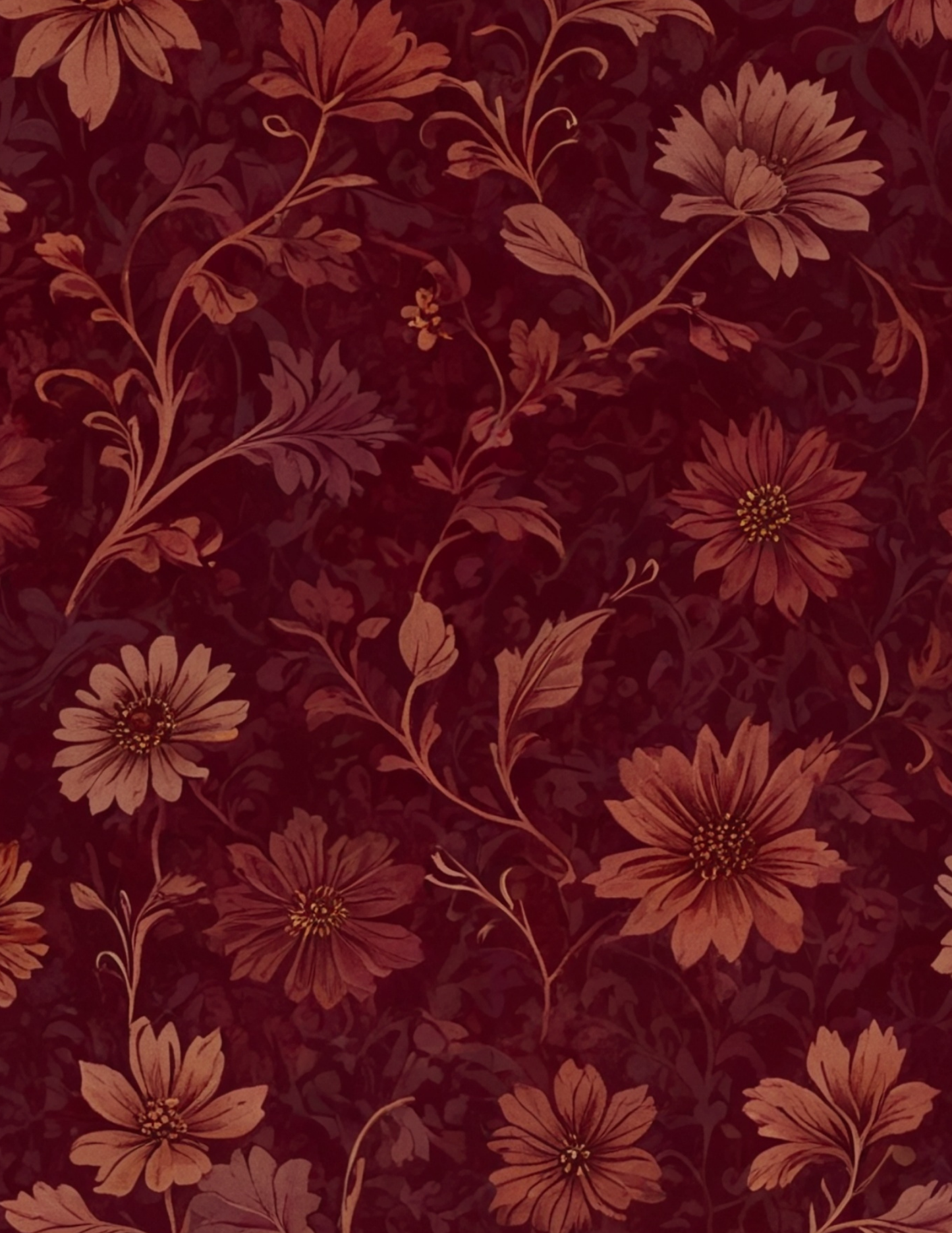 Magnetic Locker Wallpaper - Red Christmas Flowers