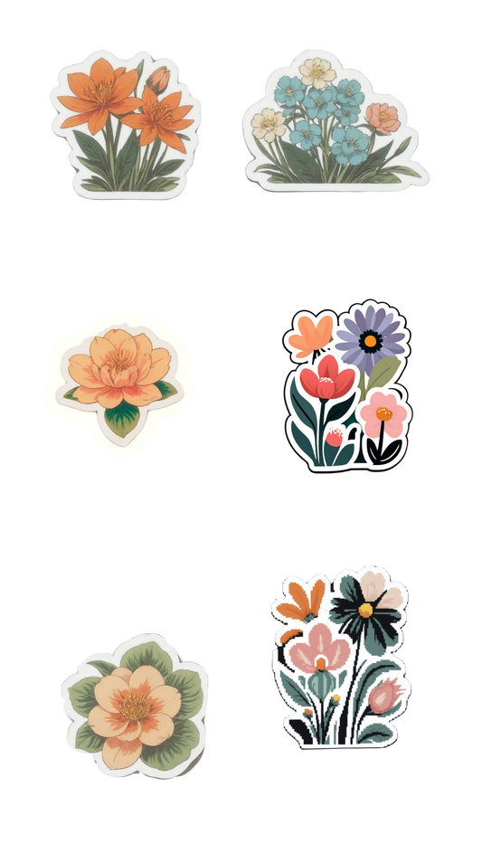 Spring Stickers (5 Sheets / Pack) - Cottagecore Flowers