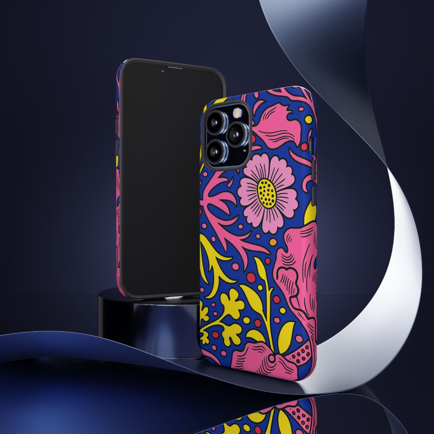 Floral Pop Tough Case — Bright Pink & Yellow Floral Phone Cover