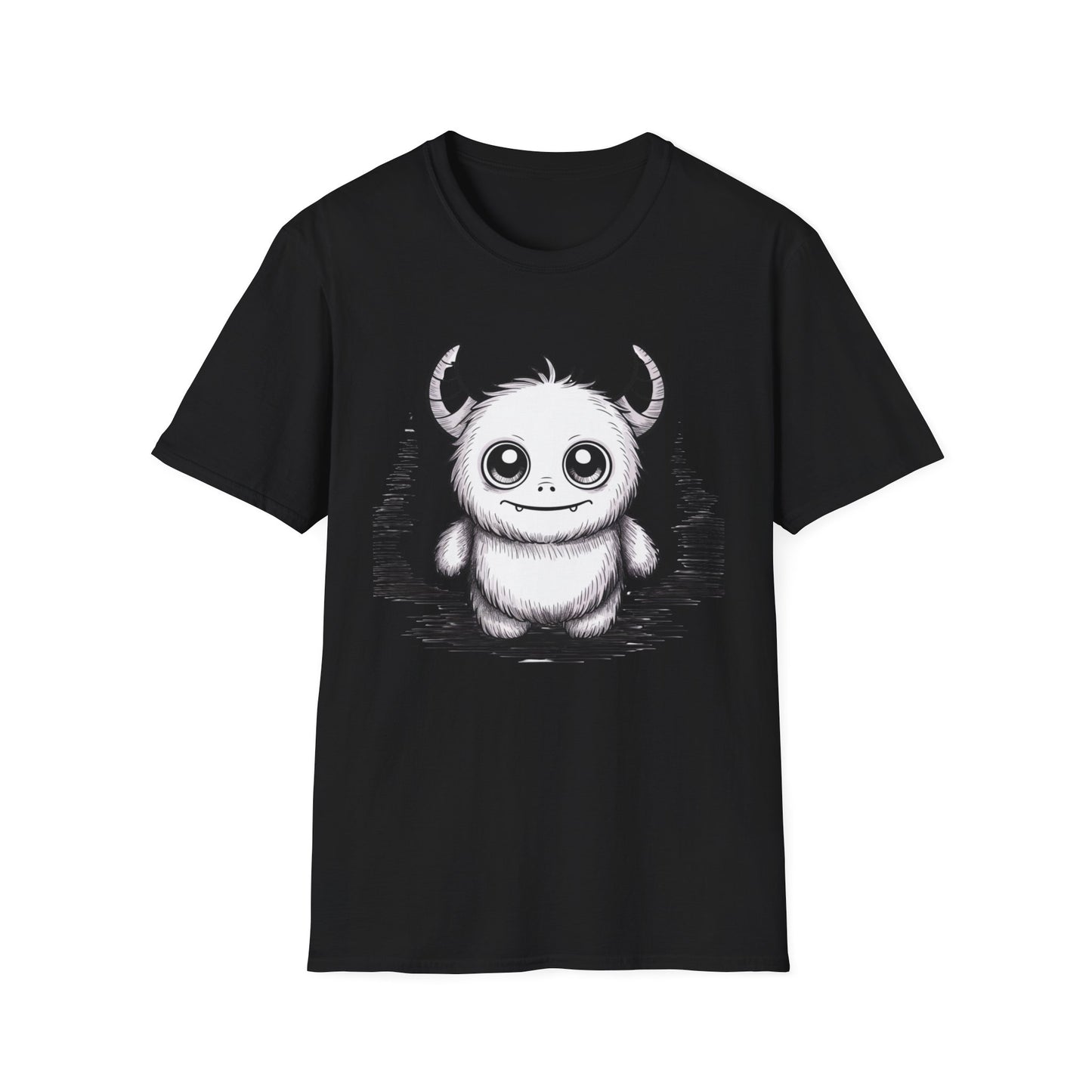Cute Monster T-Shirt – Adorable Sketchy Horned Creature Tee