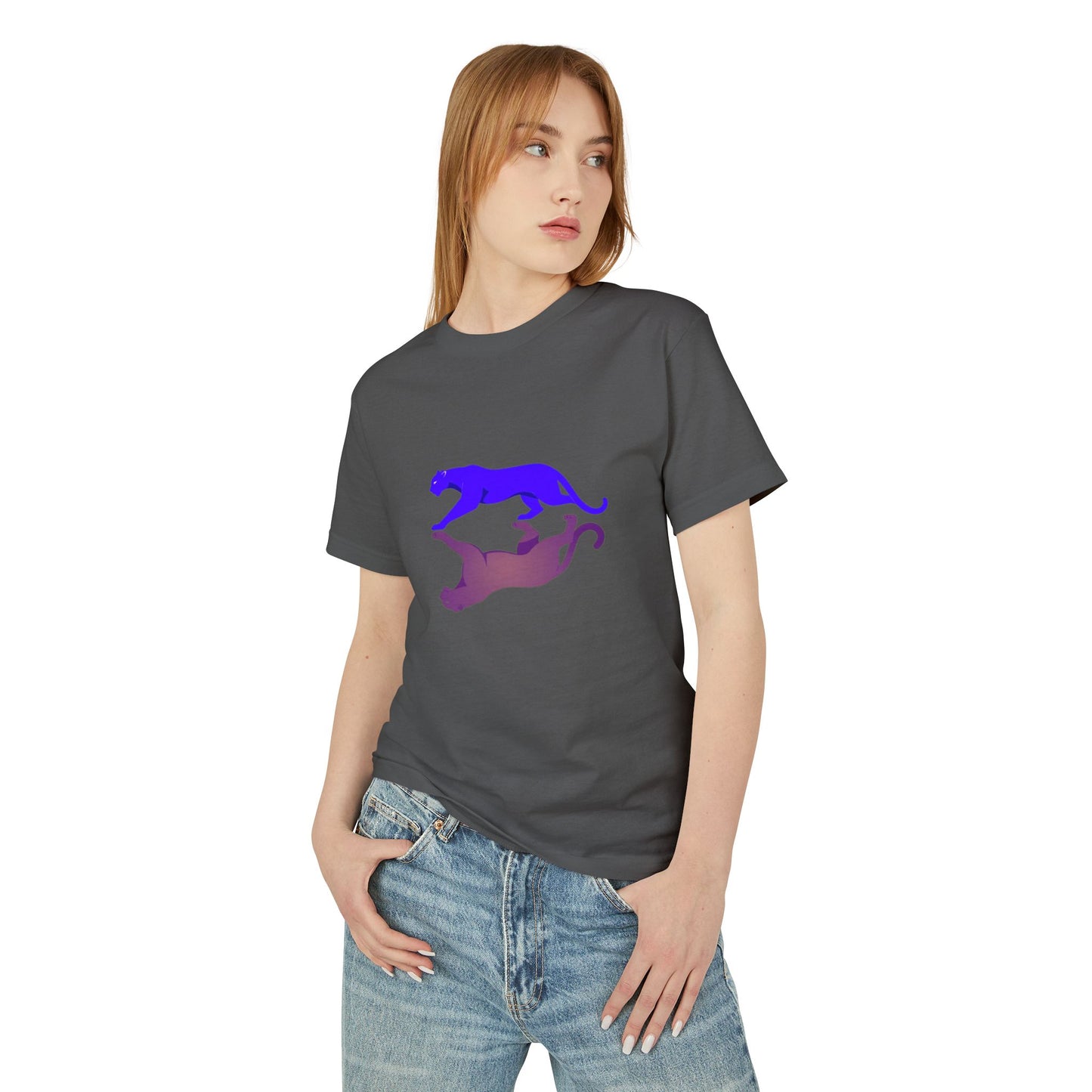 Panther Tee — Reflective Gradient Panther Graphic Shirt