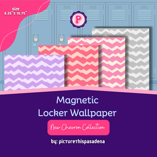 Magnetic Locker Wallpaper - New Chevron Collection - For Home Office, School or Work