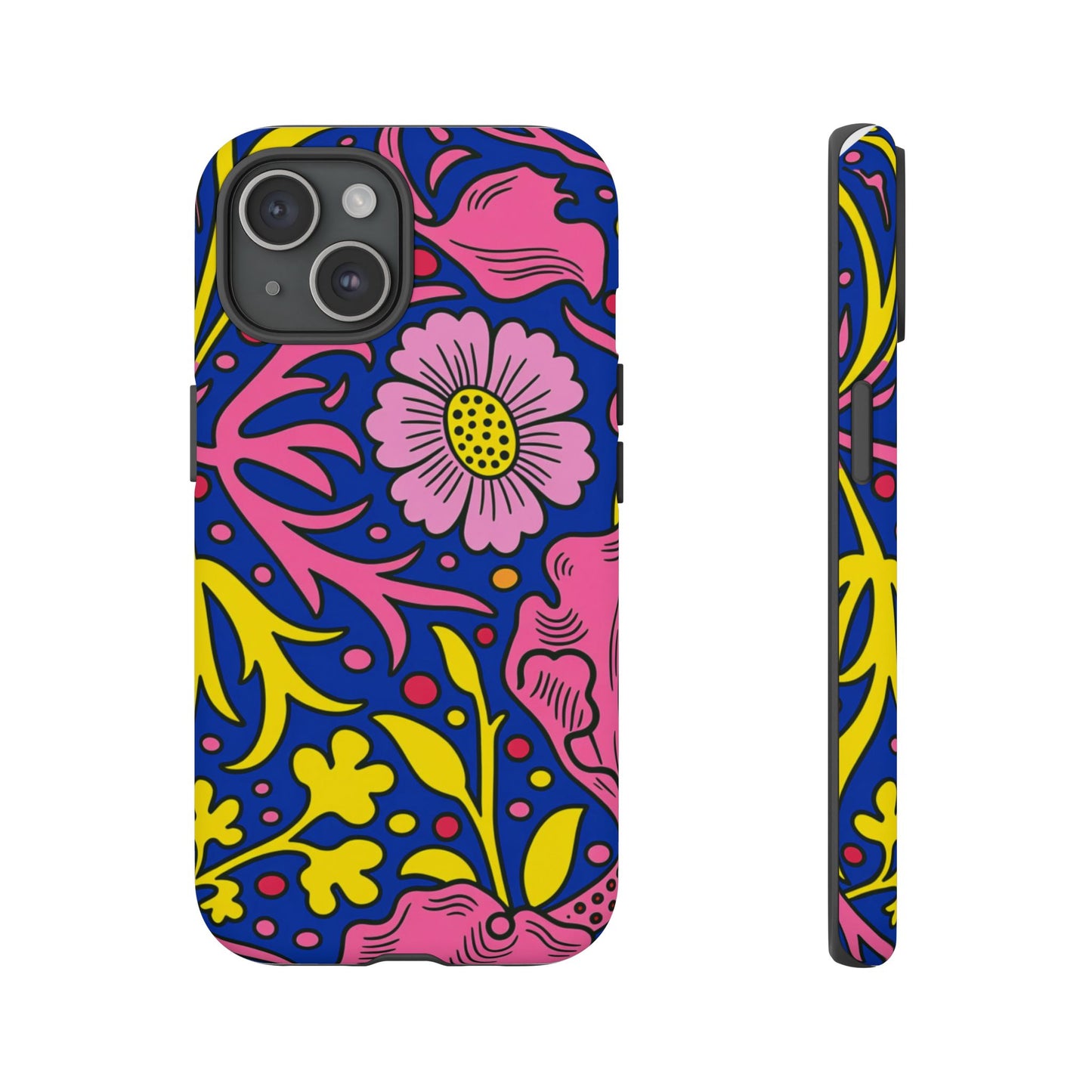 Floral Pop Tough Case — Bright Pink & Yellow Floral Phone Cover