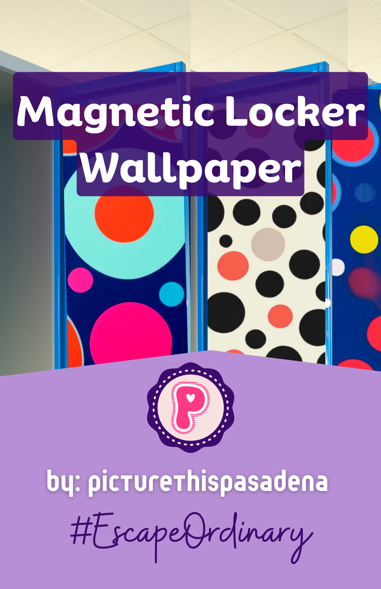 Magnetic Locker Wallpaper - Vibrant Dots