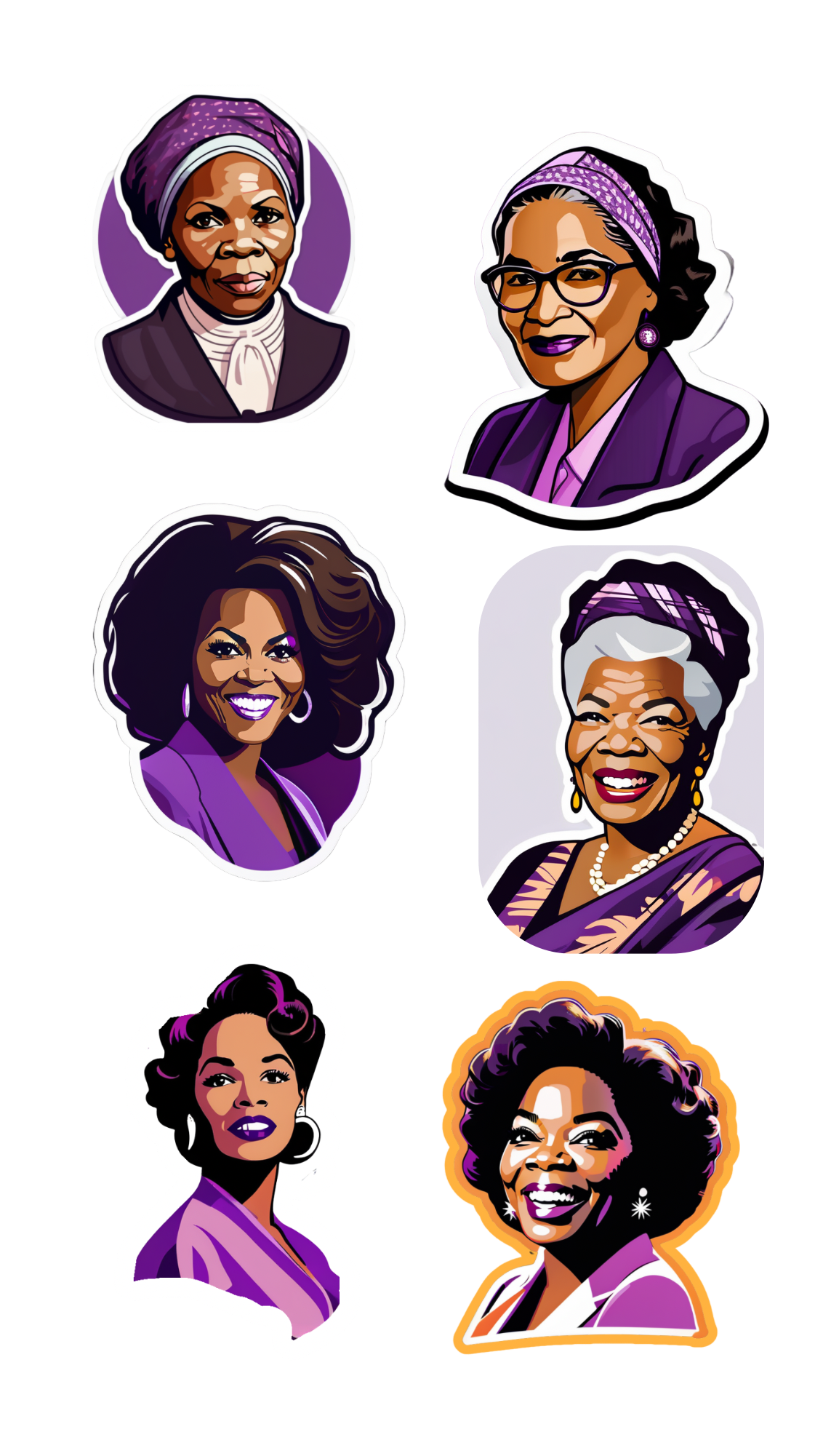 Black Women Who Made Herstory Stickers / Black History Month Sticker Sheets