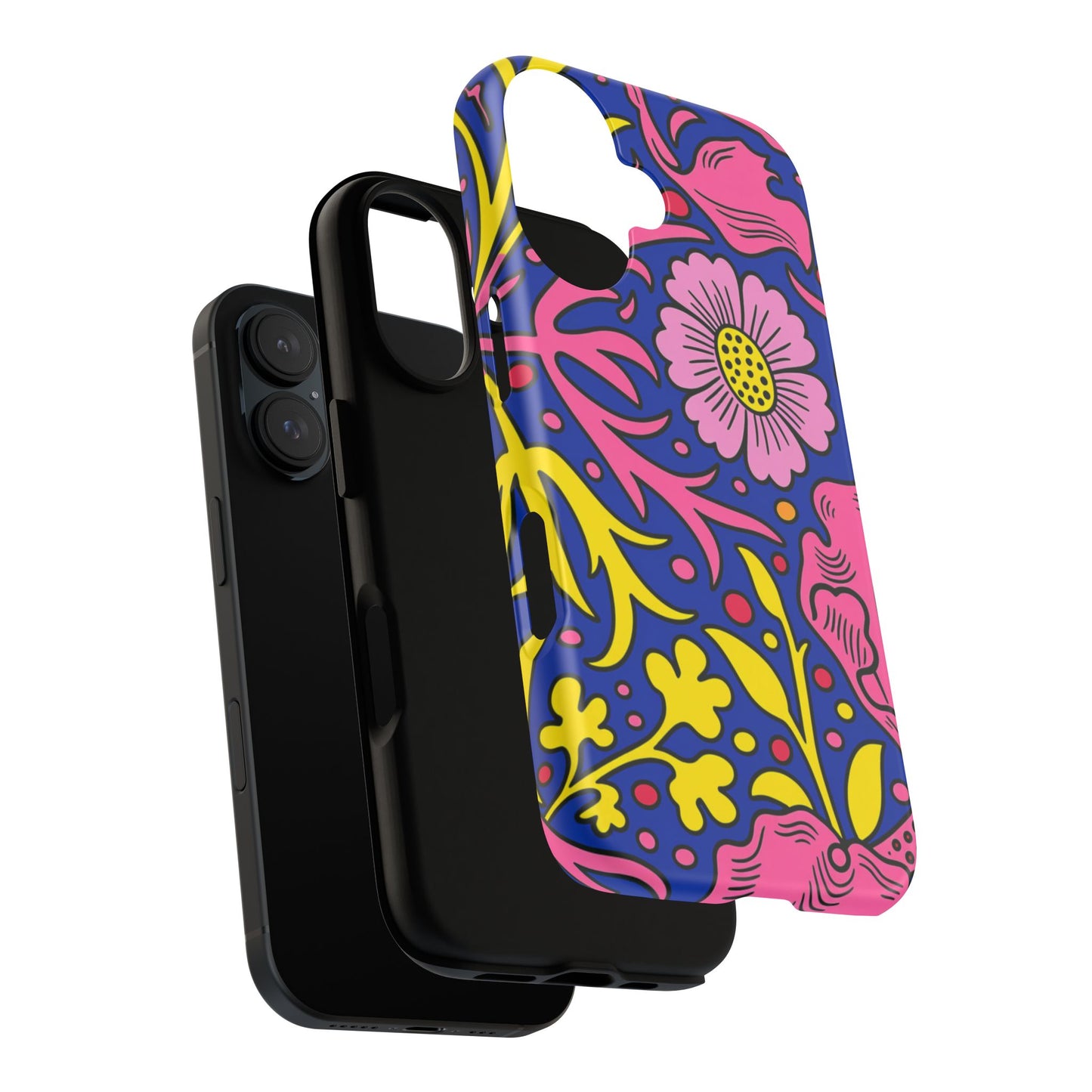Floral Pop Tough Case — Bright Pink & Yellow Floral Phone Cover