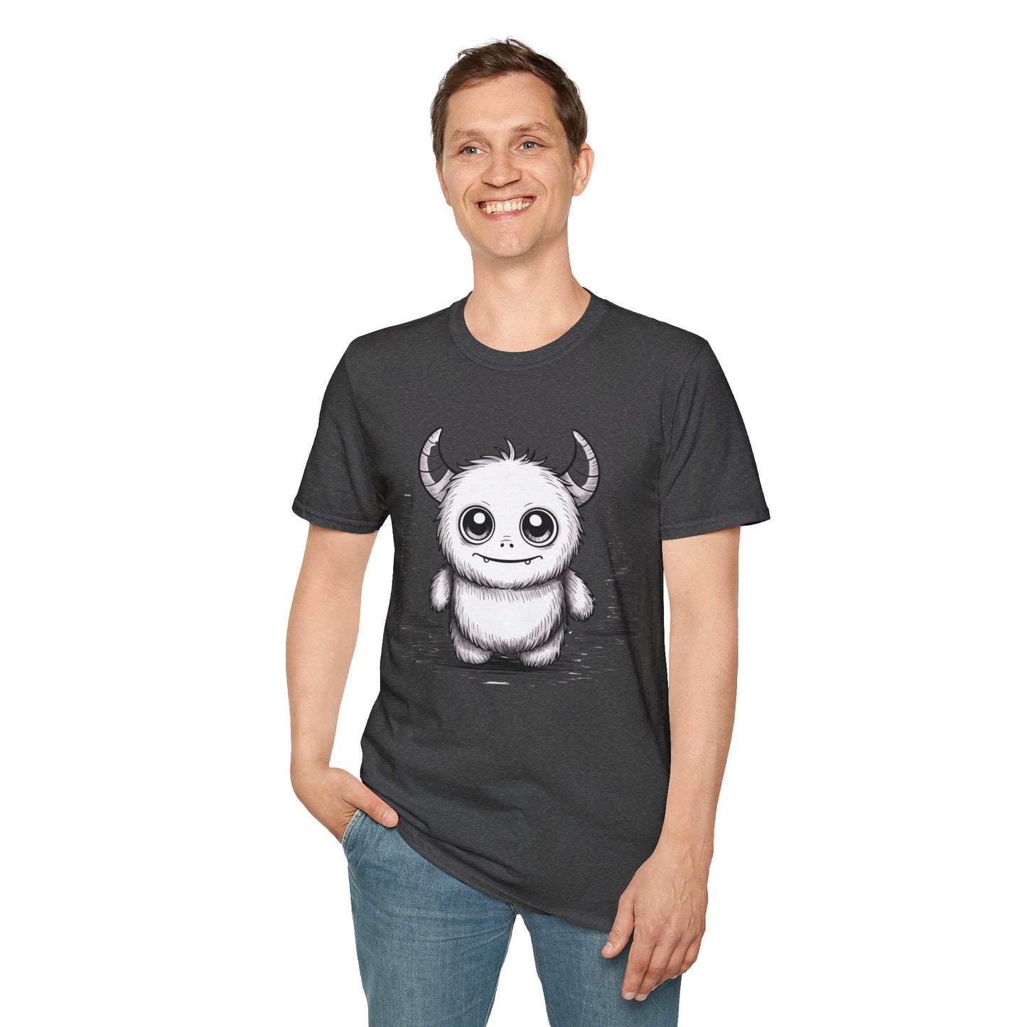 Cute Monster T-Shirt – Adorable Sketchy Horned Creature Tee