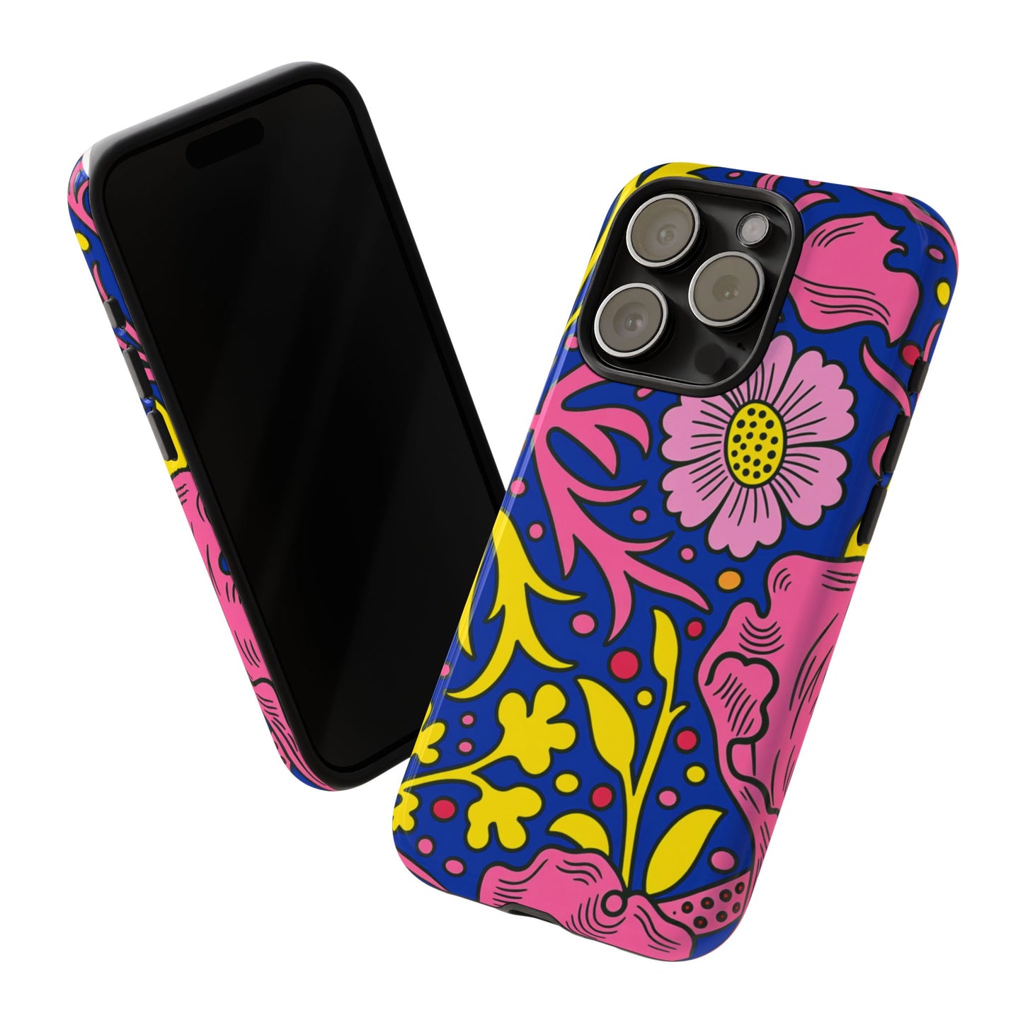 Floral Pop Tough Case — Bright Pink & Yellow Floral Phone Cover