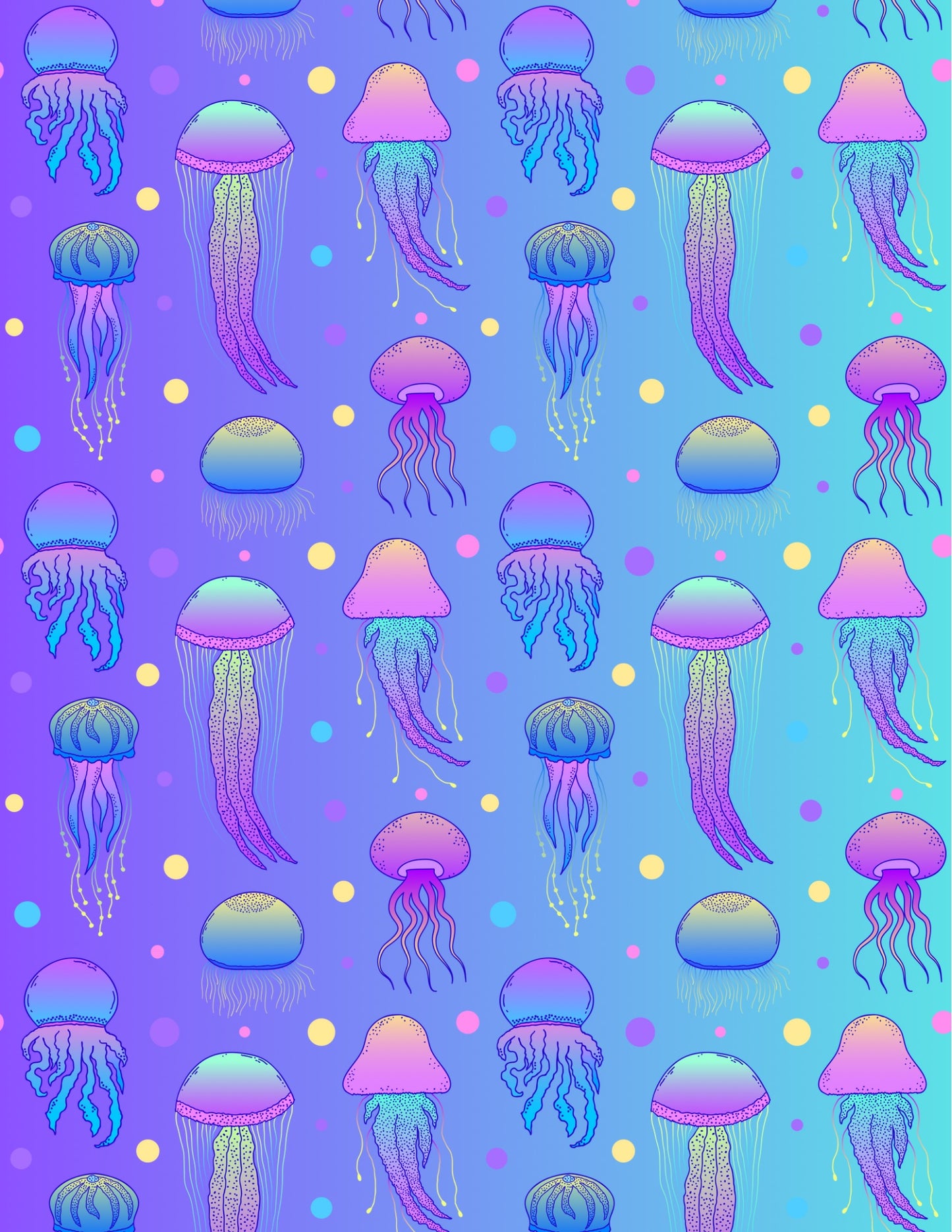 Magnetic Locker Wallpaper Aquatic Collection | 5 Ocean Hues & Jellyfish Patterns | Removable & Reusable