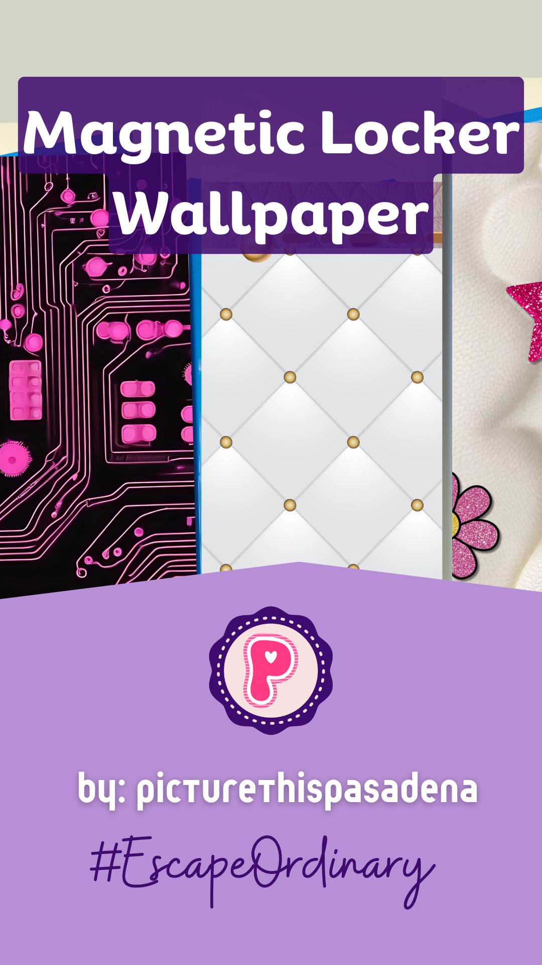 Magnetic Locker Wallpaper Back to School Collection