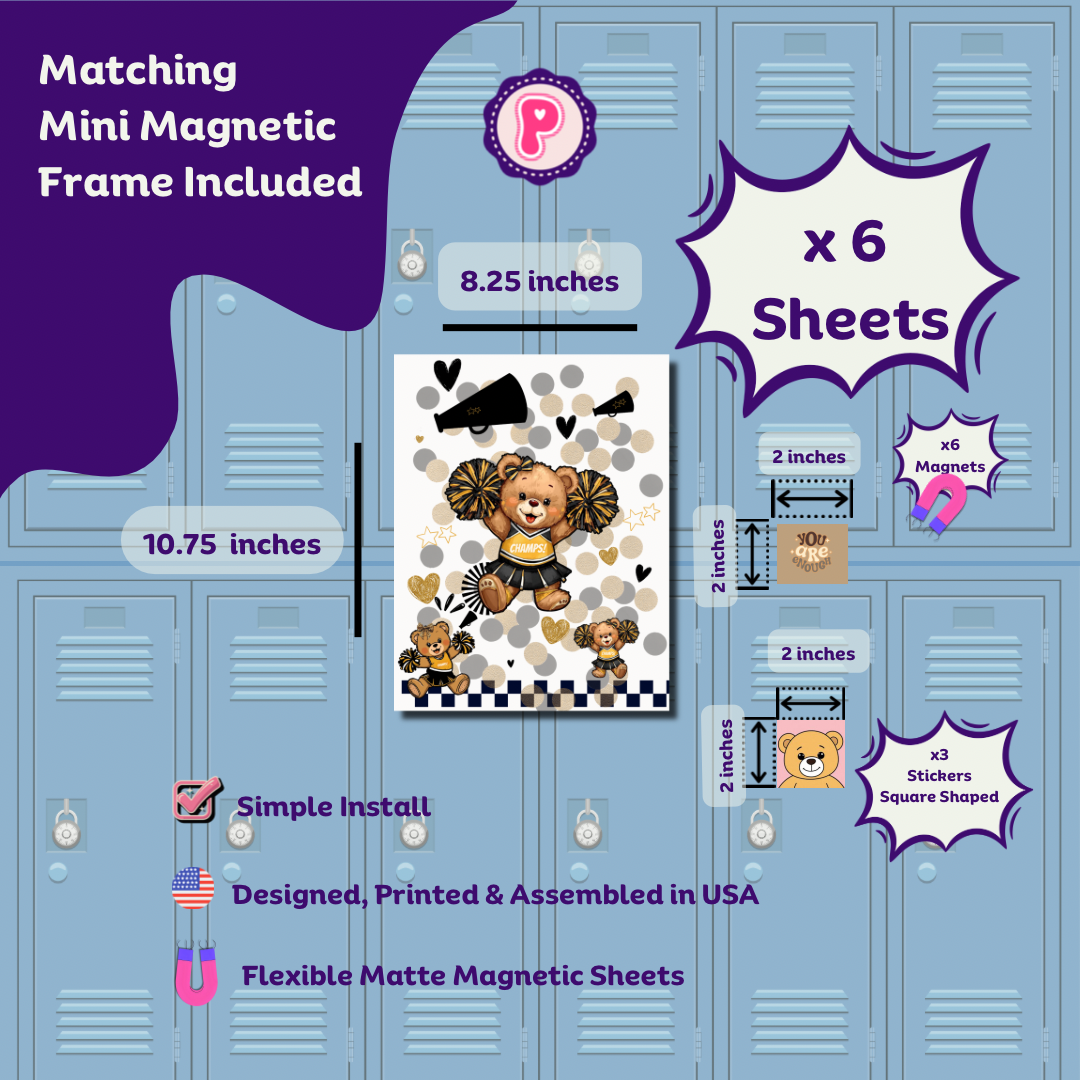 Magnetic Locker Wallpaper - Locker Set | Trendy Teddy Bears