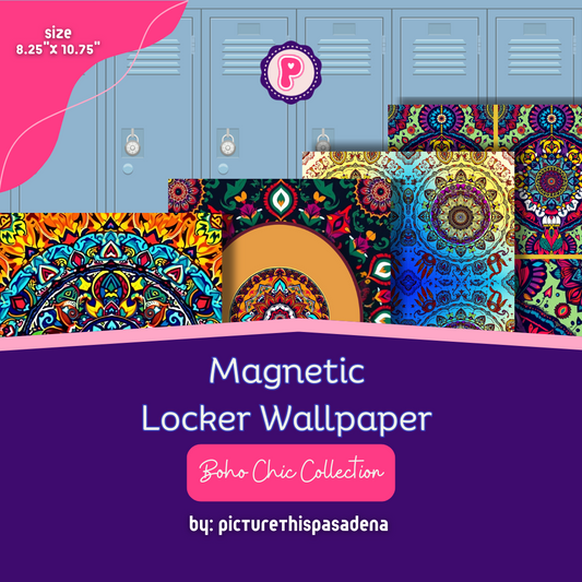 Magnetic Locker Wallpaper - Boho Chic Collection