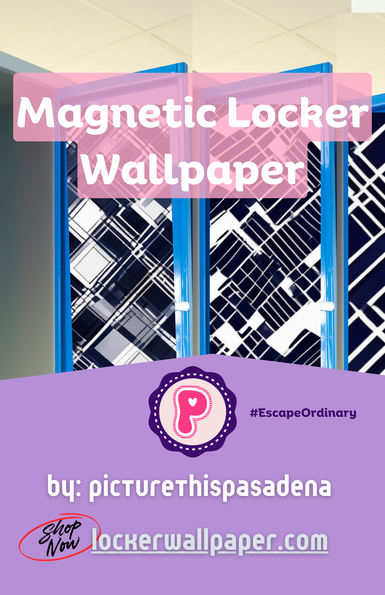 Magnetic Locker Wallpaper - Modern Functionality Collection