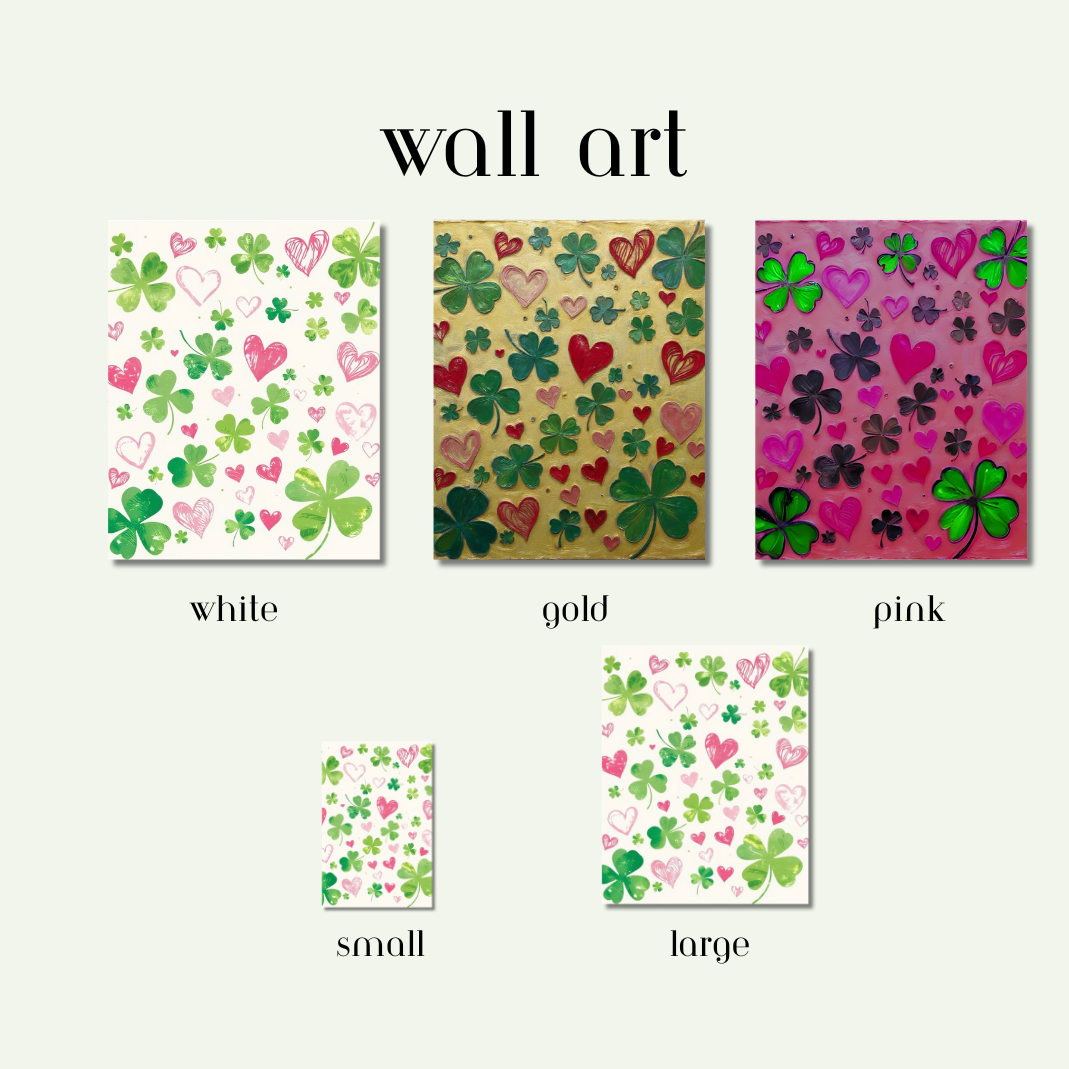 St. Patrick’s Day Art Print - Pink and Green