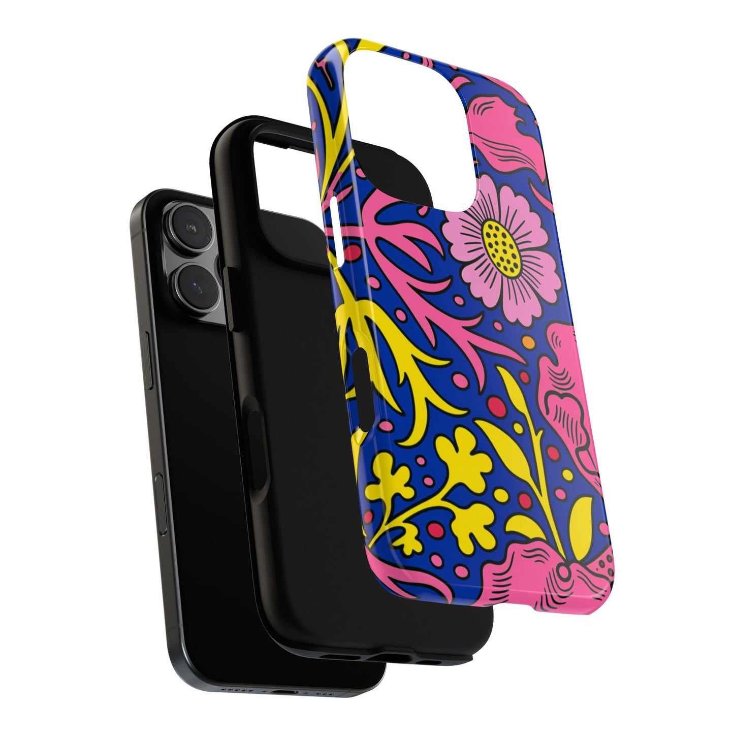 Floral Pop Tough Case — Bright Pink & Yellow Floral Phone Cover