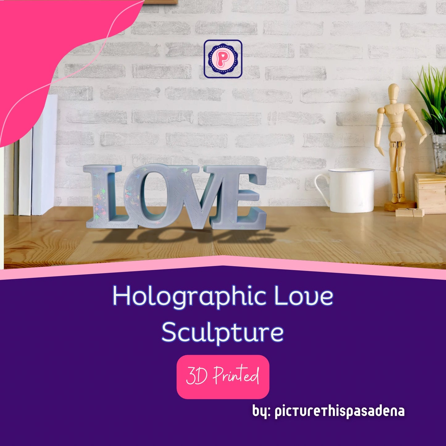 Holographic Love Sculpture