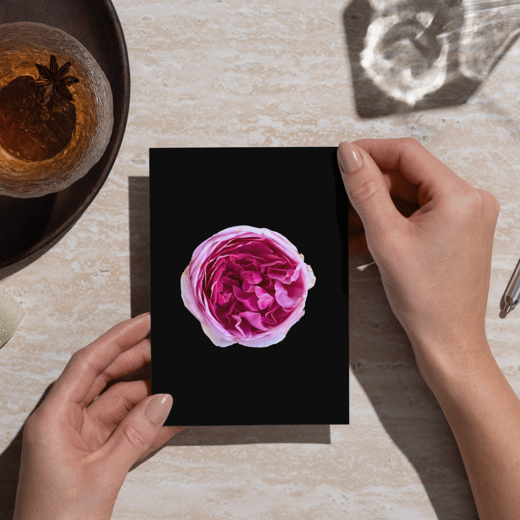 Flower Photo 4”x6” Mini Print - Black Background