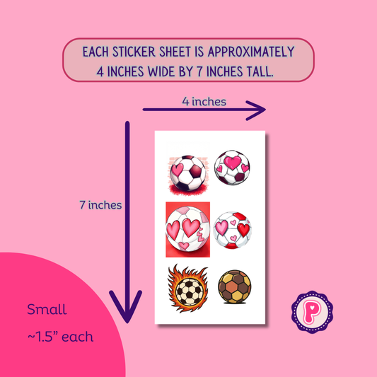 Soccer Sticker Sheets - 2 Sizes