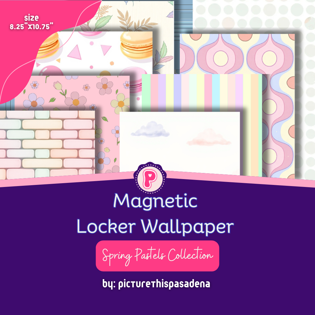 Magnetic Locker Wallpaper - Spring Pastels Collection