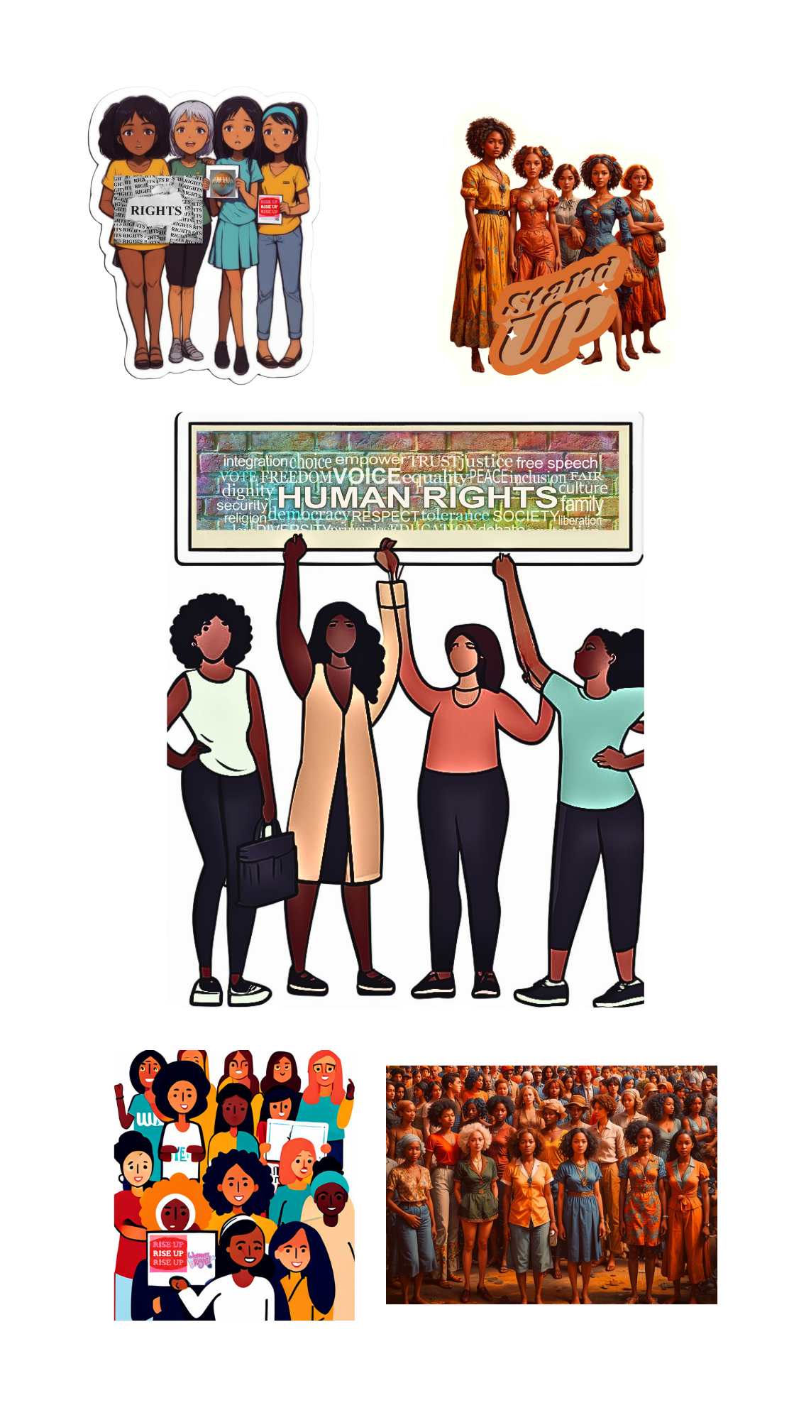 Women’s Rights / Gender Equality Sticker Sheets - Waterproof