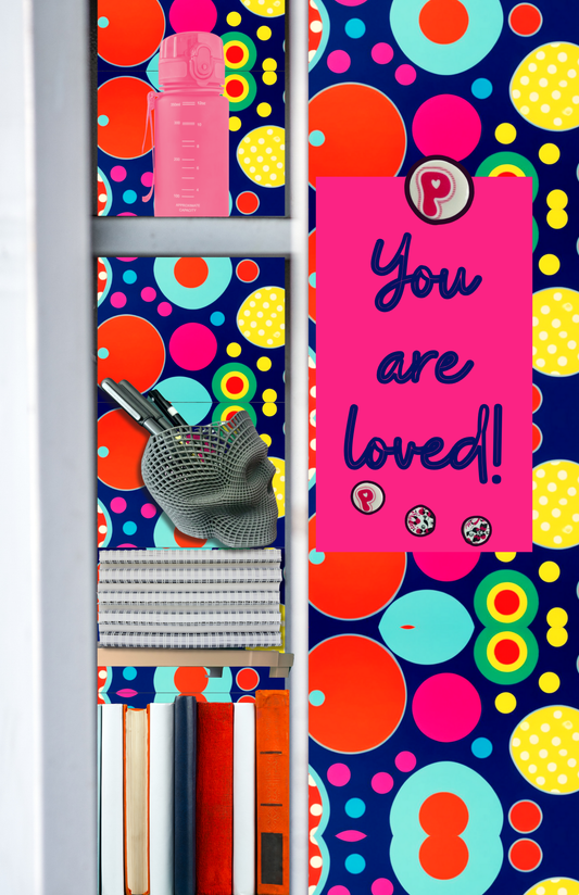 Magnetic Locker Wallpaper - Vibrant Dots