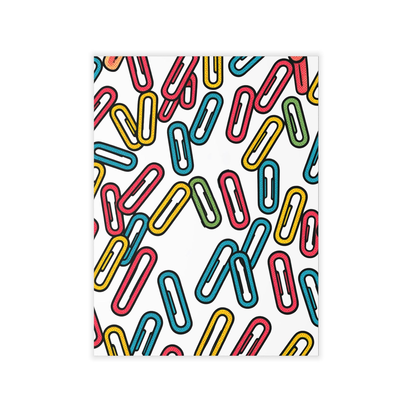 Paperclip Pattern Wall Decal — Colorful Office & Classroom Decor