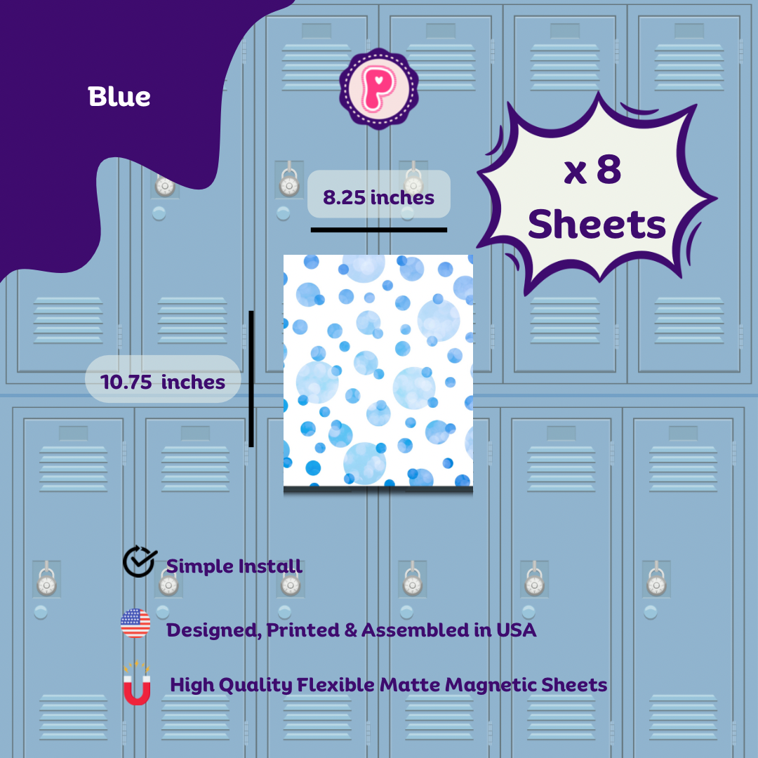 Magnetic Locker Wallpaper - 8 Sheets - Dots 2.0