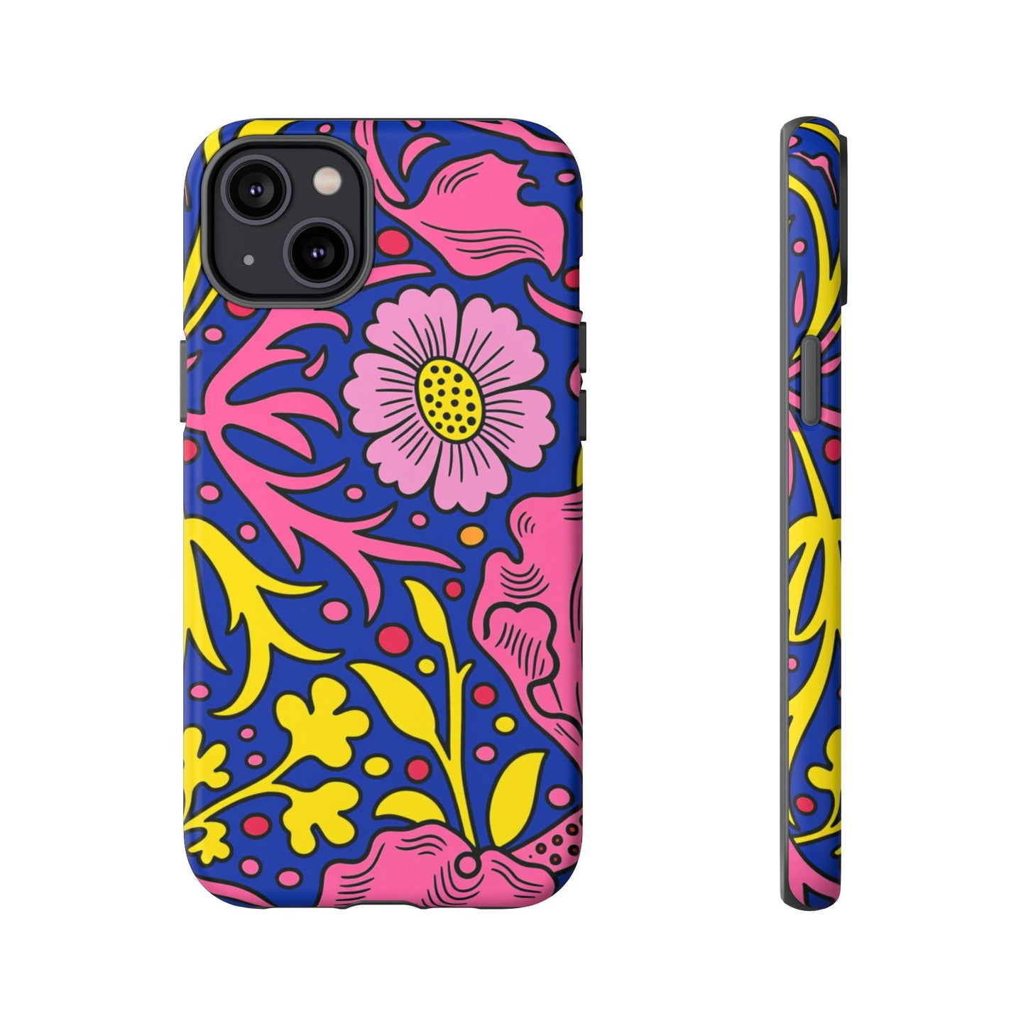 Floral Pop Tough Case — Bright Pink & Yellow Floral Phone Cover
