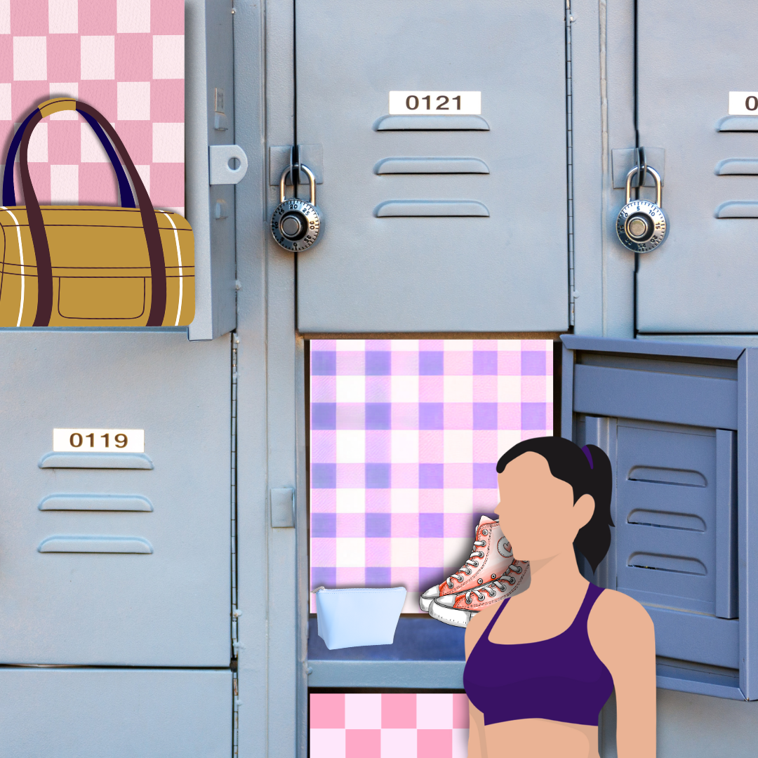 Magnetic Locker Wallpaper - Pink Checks | 4 Sheets