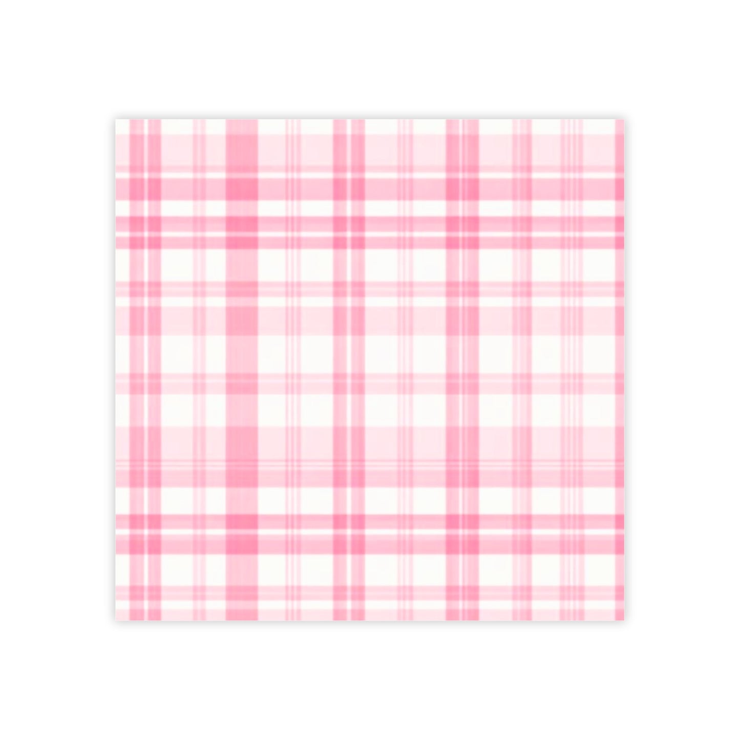Pink Plaid Post-it Note Pads — Cute Stationery Sticky Notes for School, Desk & Gifts